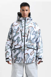 Men's Camouflage Multifunctional Waterproof Insulated Snow Jacket